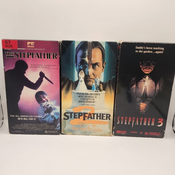Other - The Stepfather 1, 2, 3 VHS Lot Horror Slasher Scary Halloween Rated R